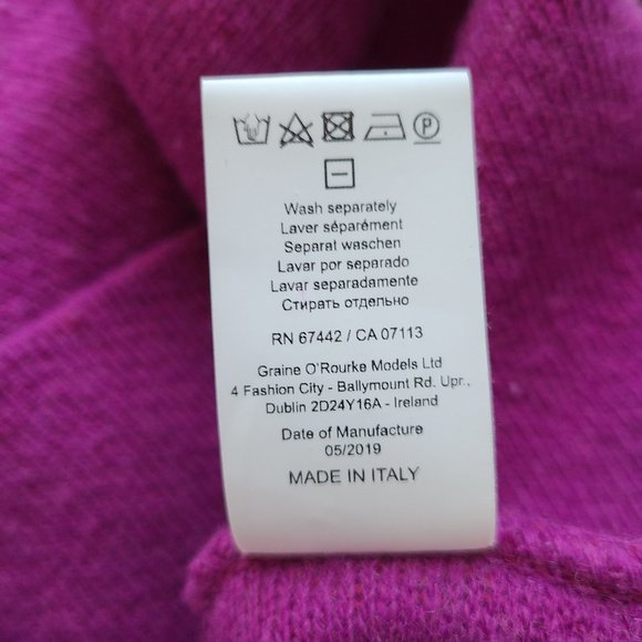 PERRUZI Italian Rose Single Button Sweater 42 (M) - Picture 7 of 7
